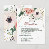 4.25x5.5 Direction Card Geometric GardenバラAnem 招待状 (正面/裏面)