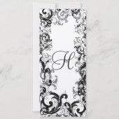 4.25x9.25サイズの華やかなスワール結婚式招待状（新デザイン） 招待状 (裏面)