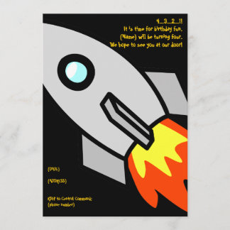 、4… 3… 2… 1ロケットで行かせて下さい! それは誕生日fの時間…です 招待状