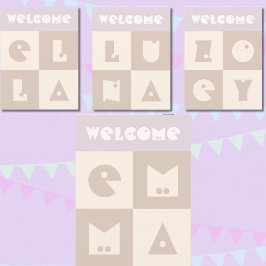 4 4文字新生児女の子の名前の祝福 サンキューカード