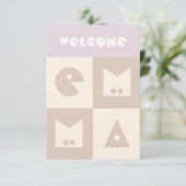 4 4文字新生児女の子の名前の祝福 サンキューカード (スタンド正面)