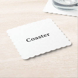 4"×4"のスカラップスクエア ペーパーコースター