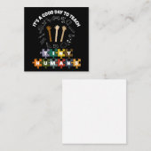 4/4、小さな人間に良い日だ教えよ、先生 スクエア名刺 (正面/裏面)