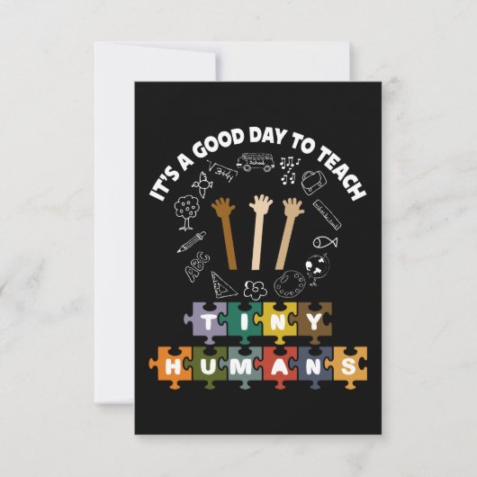 4/4、小さな人間に良い日だ教えよ、先生 出欠カード (正面)