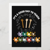 4/4、小さな人間に良い日だ教えよ、先生 招待状 (正面/裏面)