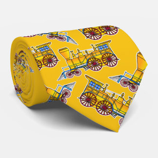 4-4-0ボストン機関車アメリカ蒸気機関車 ネクタイ