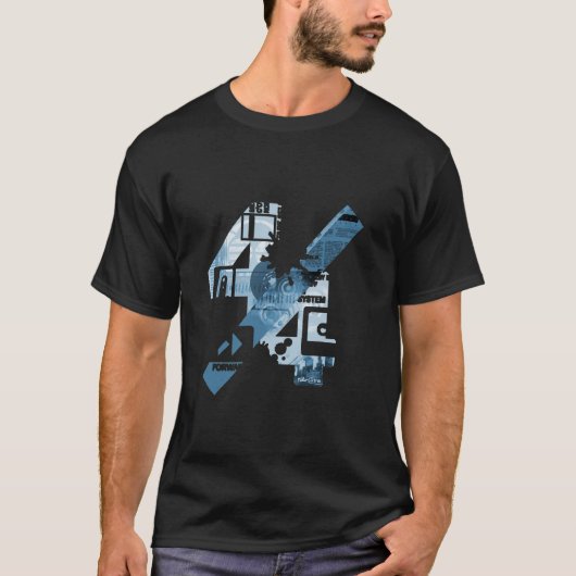 4/4 (Black&Blue) Tシャツ (正面)