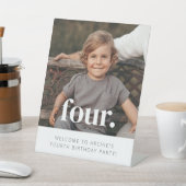 4 - 4th誕生日フォトウェルカムサイン 台座サイン (インサイチュ)