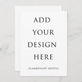4.5インチx6.25インチ招待状/エンクロージャカード 招待状 (正面/裏面)
