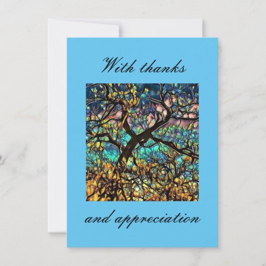 4.5インチx 6.25インチフラットサンキューカード サンキューカード (正面)