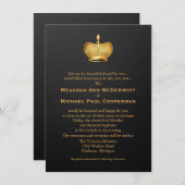 4.5インチx 6.25インチ金ゴールドク王室のイーンクラ結婚ウン 招待状 (正面/裏面)