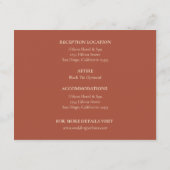 4.5 x 5.5の結婚詳細挿入 エンクロージャーカード (裏面)