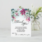 4.5 x 6.25サンキューカード熱帯花オンブルーオーム 招待状 (スタンド正面)