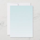 4.5 x 6.25サンキューカード熱帯花オンブルーオーム 招待状 (裏面)