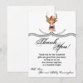 4.5 x 6.25サンキューカード·ボホ·ディア·バック·ヘッド·ブラウニ 招待状 (正面/裏面)