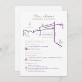 4.5" x 6.25" オーダーメイド マップ 封筒 カード for LISA (正面/裏面)