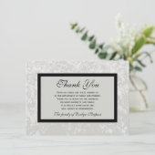 4.5" x 6.25" クラシックな追悼感謝カード フラットカード 招待状 (スタンド正面)