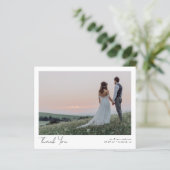 4.5x5.6ミニマリスト2写真結婚のサンキューカード (スタンド正面)