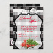 4.5x6.25サンキューカードクリスマストラッククリスマスバフ 招待状 (正面/裏面)