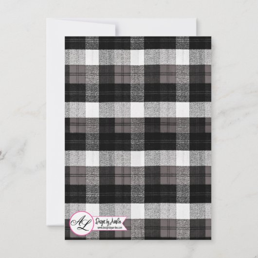 4.5x6.25サンキューカードクリスマストラッククリスマスバフ 招待状 (裏面)