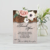 4.5x6.25サンキューカードジオメトリックガーデンバーンウッド 招待状 (スタンド正面)