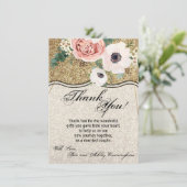 4.5x6.25サンキューカードジオメトリックバラ金ゴールドエラー 招待状 (スタンド正面)