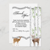 4.5x6.25サンキューカードディアドードウッドランドバック 招待状 (正面/裏面)