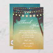 4.5x6.25サンキューカードビーチサンセットパームツリーストル 招待状 (正面/裏面)