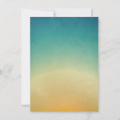 4.5x6.25サンキューカードビーチサンセットパームツリーズセント 招待状 (裏面)