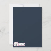 4.5x6.25サンキューカードベビーピンクCosmosオン白 招待状 (裏面)