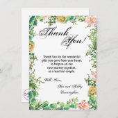 4.5x6.25サンキューカードボヘミアサボテン多肉類 招待状 (正面/裏面)