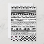 4.5x6.25サンキューカードボホバッファロートライバルパター 招待状 (裏面)