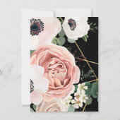 4.5x6.25サンキューカード幾何学的ガーデンバラBlac 招待状 (裏面)