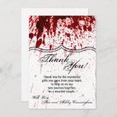 4.5x6.25サンキューカード血（ばちゃばちゃ）跳ねるヴァンパイア得 招待状 (正面/裏面)