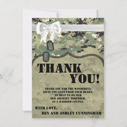 4.5x6.25サンキューカード·ネービーIIIタイプ3 Digita 招待状 (正面)