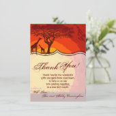 4.5x6.25サンキューカードAfrican Safari Girfe Sun 招待状 (スタンド正面)