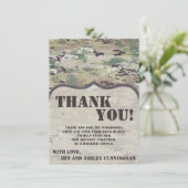 4.5x6.25サンキューカードArmy OCP迷彩柄統一迷彩柄 招待状 (スタンド正面)