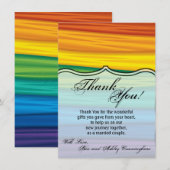 4.5x6.25サンキューカードlgbtq rainbow flag lesbian 招待状 (正面/裏面)