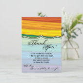 4.5x6.25サンキューカードlgbtq rainbow flag lesbian 招待状 (スタンド正面)