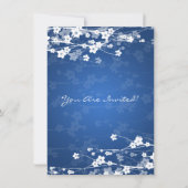 4.5x6.25ベビーシャワーさくらんぼブルー 招待状 (裏面)