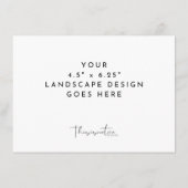 4.5x6.25" カード印刷用ランドスケープテンプレート エンクロージャーカード (裏面)
