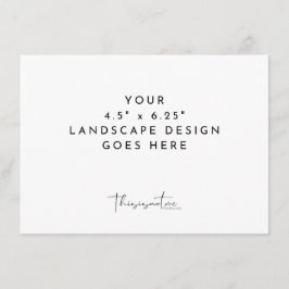 4.5x6.25" カード印刷用ランドスケープテンプレート エンクロージャーカード