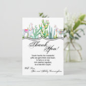 4.5x6.25 サイズの感謝カード ボヘミアンのラマ　ボヘミアン　サボテン 招待状 (スタンド正面)