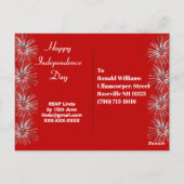 4 7月愛国的な爆竹パーティーバッシュ招待状 ポストカード (裏面)