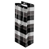4.75lx4wx13hワインの抱き枕クリスマスバッバロープレイドBlac ワインギフトバッグ (正面アングル)