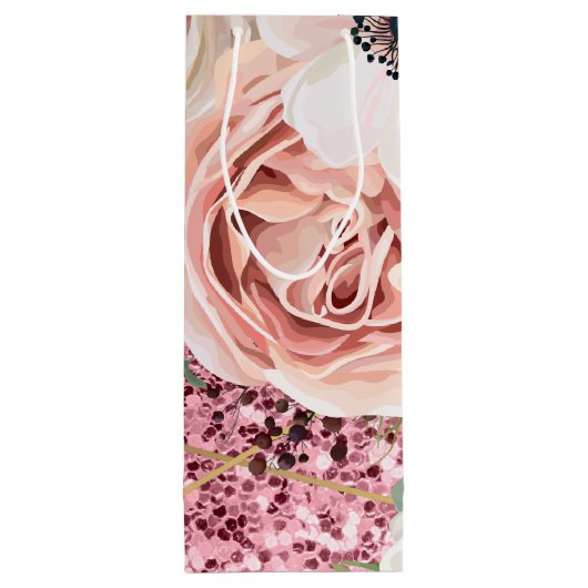 4.75lx4wx13hワイン抱き枕幾何学的ガーデンバラ ワインギフトバッグ (裏面)