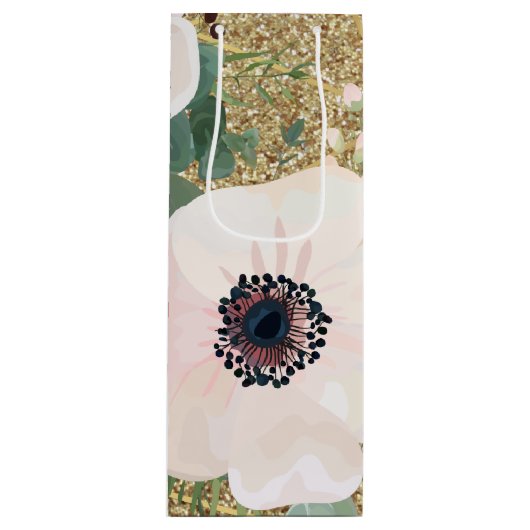 4.75lx4wx13hワイン抱き枕幾何学的ガーデンバラ ワインギフトバッグ (正面)