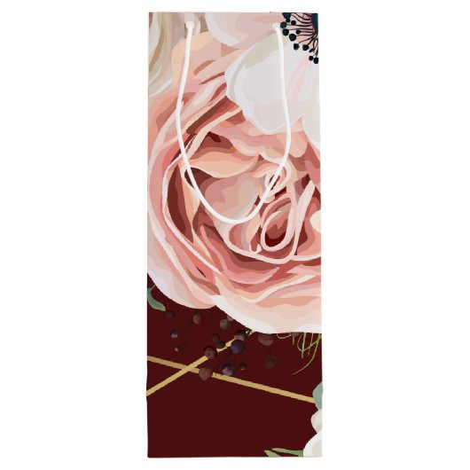 4.75lx4wx13hワイン抱き枕幾何学的ガーデンワイン ワインギフトバッグ (裏面)