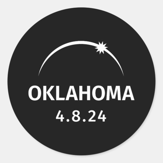 4.8.24 Eclipse太陽の Oklahoma ラウンドシール (正面)