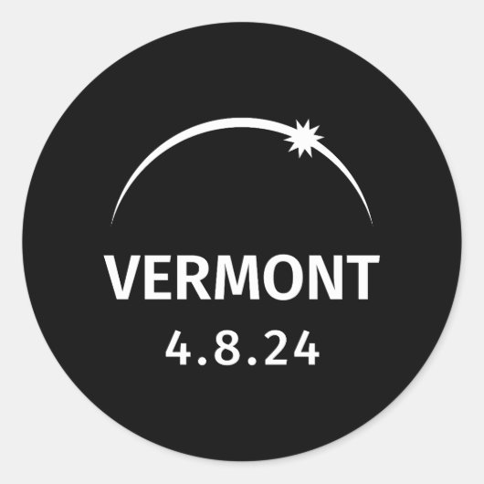 4.8.24 Eclipse 太陽の Vermont ラウンドシール (正面)
